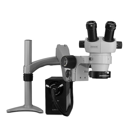 Scienscope ELZ Stereo Zoom Microscope With Fiber-Optic LED On Articulating Arm ELZ-PK3-AN